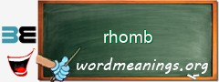 WordMeaning blackboard for rhomb